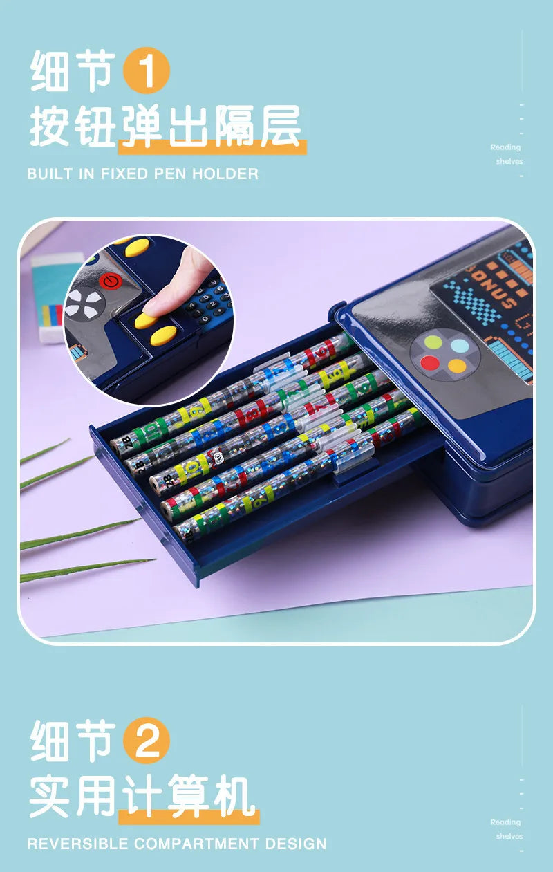 Calculator Stationery Sharpener Box Creative Gift for Elementary School Students