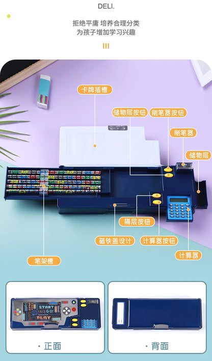 Calculator Stationery Sharpener Box Creative Gift for Elementary School Students