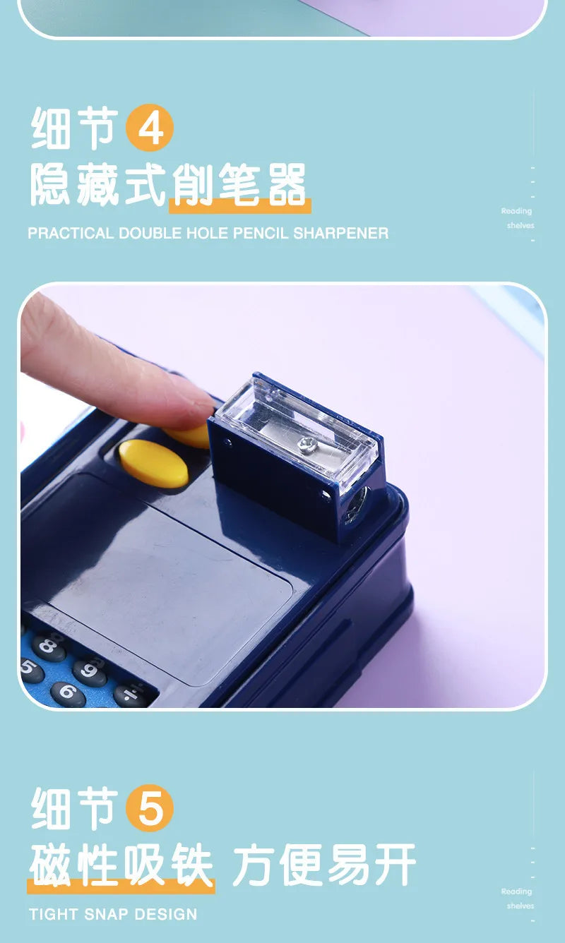 Calculator Stationery Sharpener Box Creative Gift for Elementary School Students